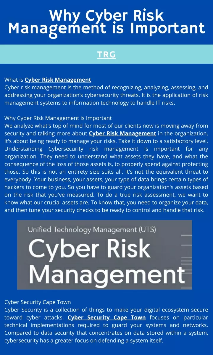 why cyber risk management is important