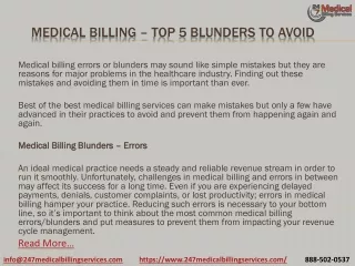 medical billing top 5 blunders to avoid
