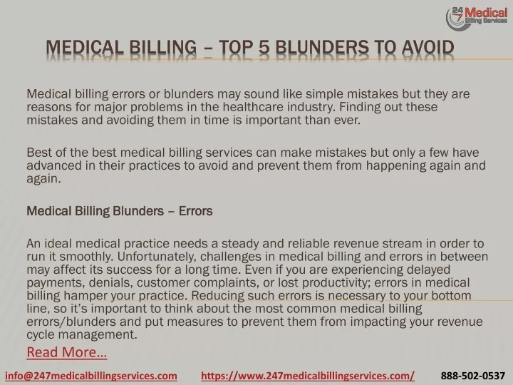 medical billing top 5 blunders to avoid