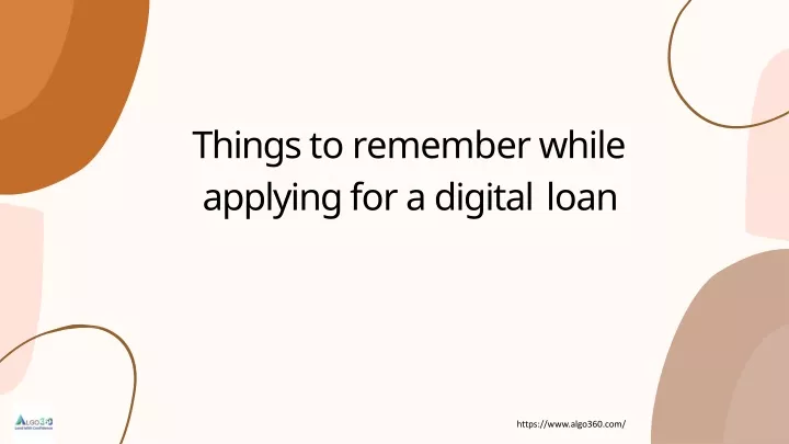 things to remember while applying for a digital loan