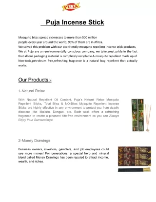 pooja incense PDF