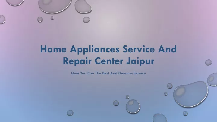home appliances service and repair center jaipur
