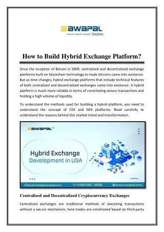 how to build hybrid exchange platform