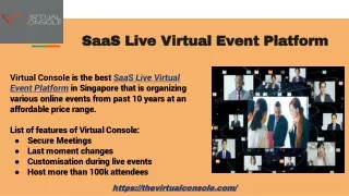 Best SaaS Live Virtual Event Platform