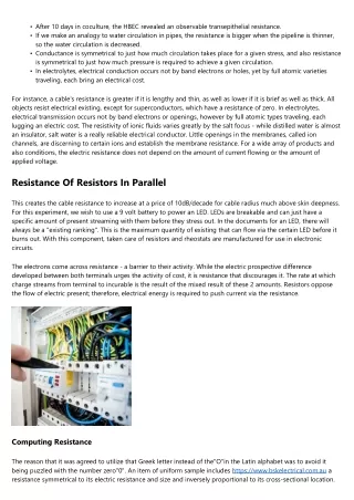 What Is Resistivity