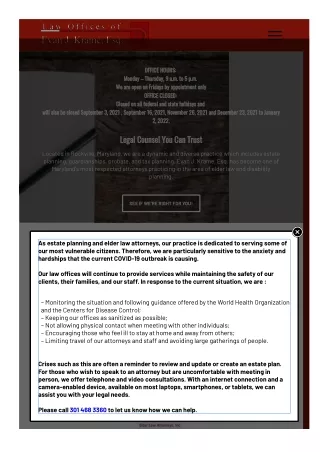 Estate Planning   Law Offices Of Krame and Biggin