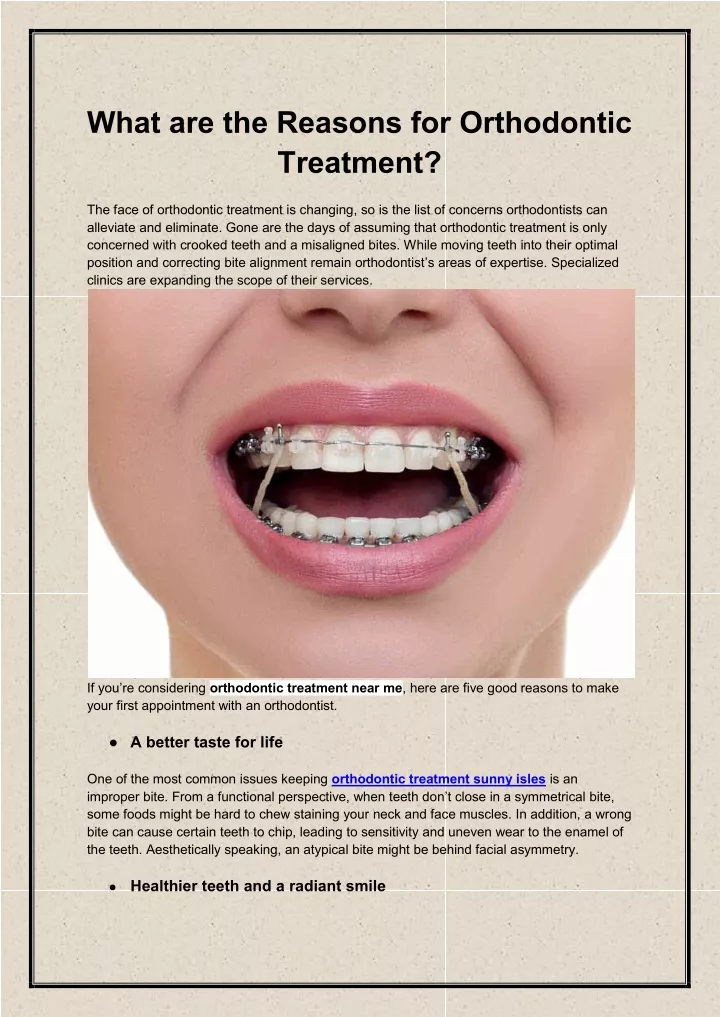 Ppt What Are The Reasons For Orthodontic Treatment Powerpoint Presentation Id10852523 9277