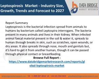leptospirosis market industry size growth trends