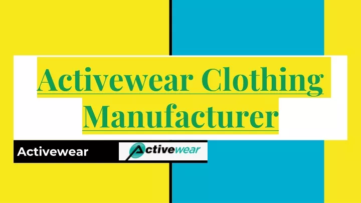 activewear clothing manufacturer