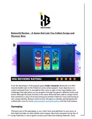 botworld review a game that lets you collect