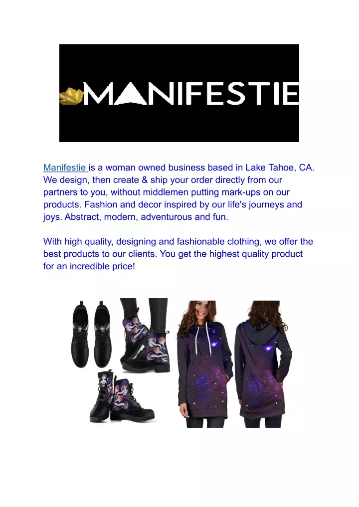 manifestie is a woman owned business based