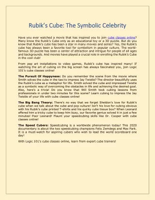 rubik s cube the symbolic celebrity rubik s cube