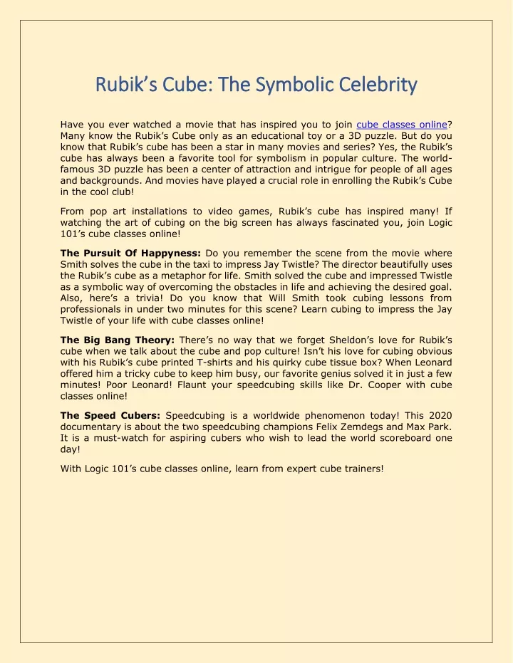 rubik s cube the symbolic celebrity rubik s cube