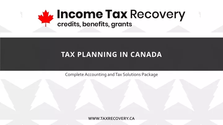 tax planning in canada