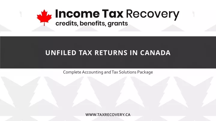 unfiled tax returns in canada