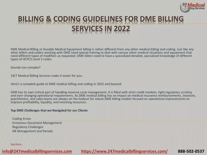 PPT - Billing & Coding Guidelines For DME Billing Services In 2022 PDF ...