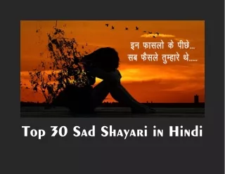 Top 30 Sad Shayari in Hindi