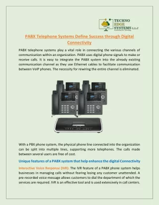 pabx telephone systems define success through