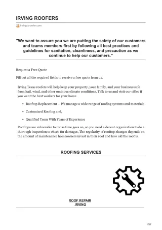 irving roofers