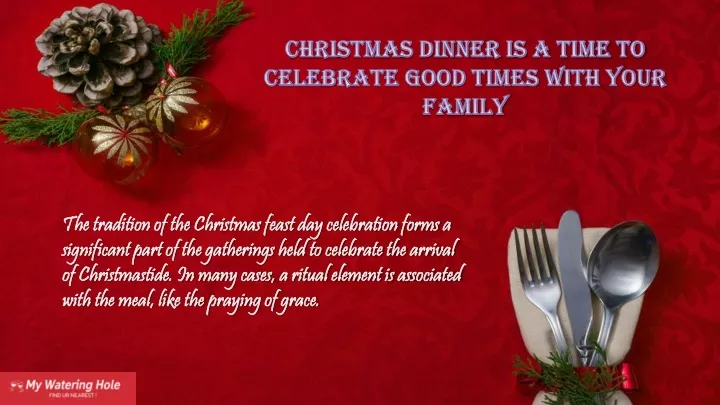 christmas dinner is a time to celebrate good