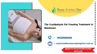 The Cryolipolysis Fat Freezing Treatment in Blacktown