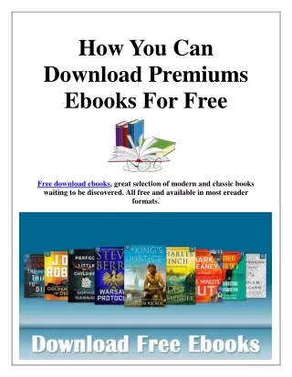 how you can download premiums ebooks for free