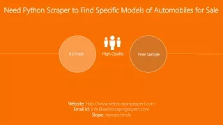 need python scraper to find specific models
