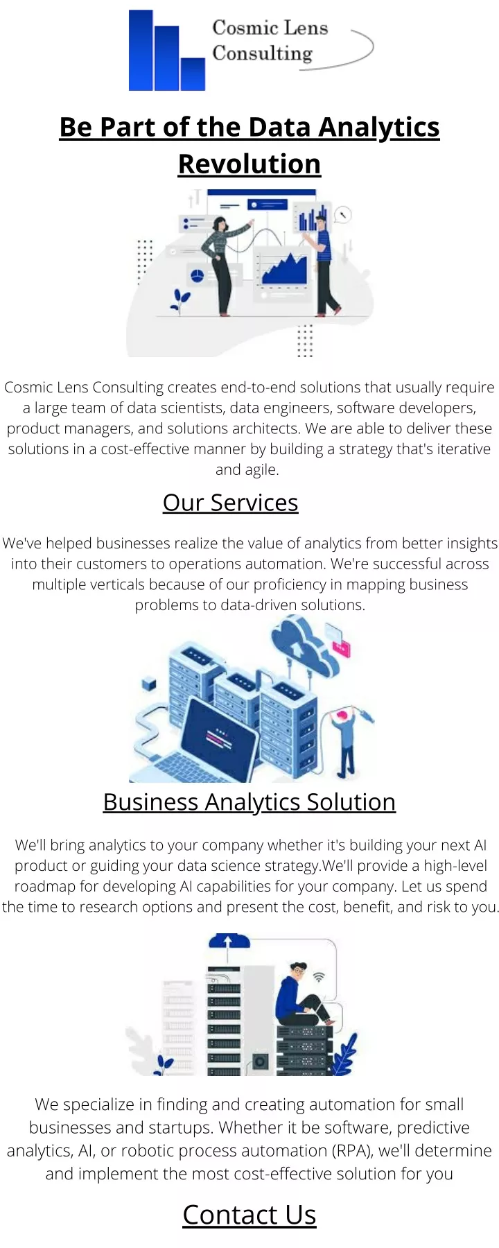 be part of the data analytics revolution