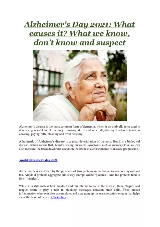 alzheimer s day 2021 what causes it what we know