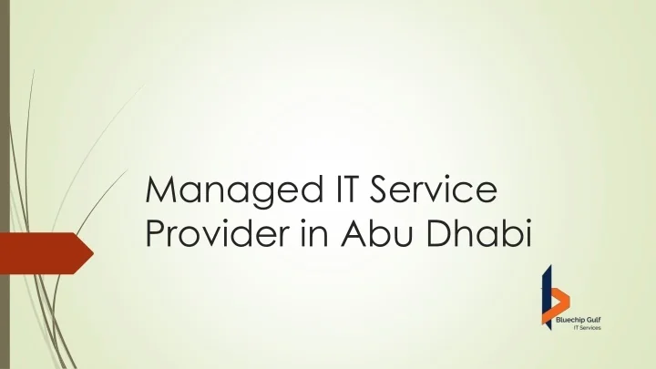 PPT - Managed IT Service Provider in Abu Dhabi PowerPoint Presentation ...