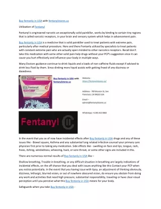 Buy fentanly in USA with fentanylstores.us ‬