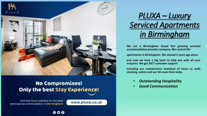 pluxa luxury serviced apartments in birmingham
