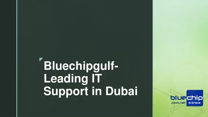 bluechipgulf leading it support in dubai