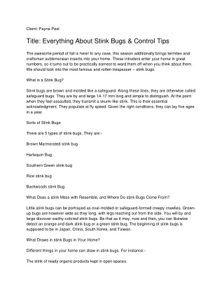 client payne pest title everything about stink