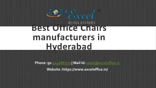 Best Office Chairs manufacturers in Hyderabad