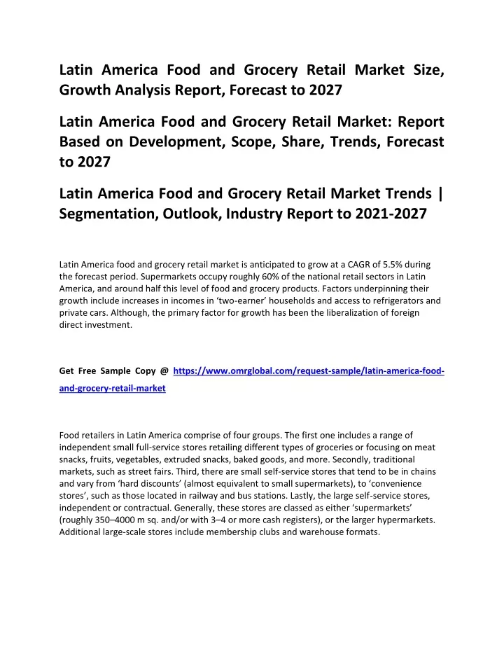 latin america food and grocery retail market size