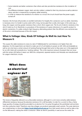 Resistance, Electric
