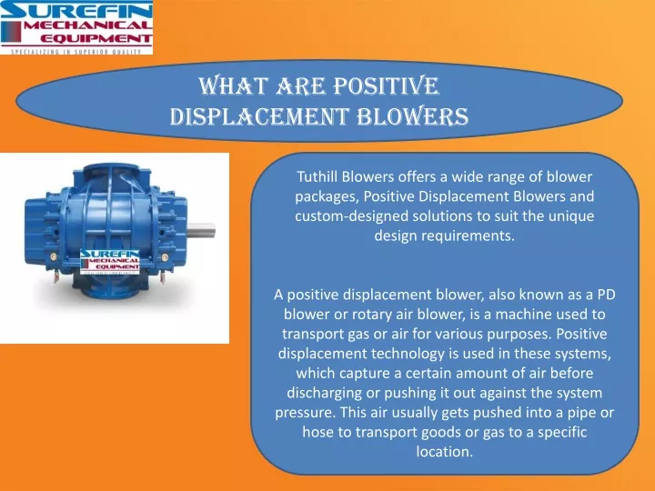 what are positive displacement blowers