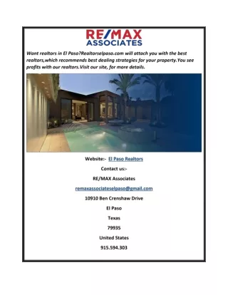 El Paso Realtors | Realtorselpaso.com