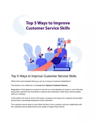 top 5 ways to improve customer service skills