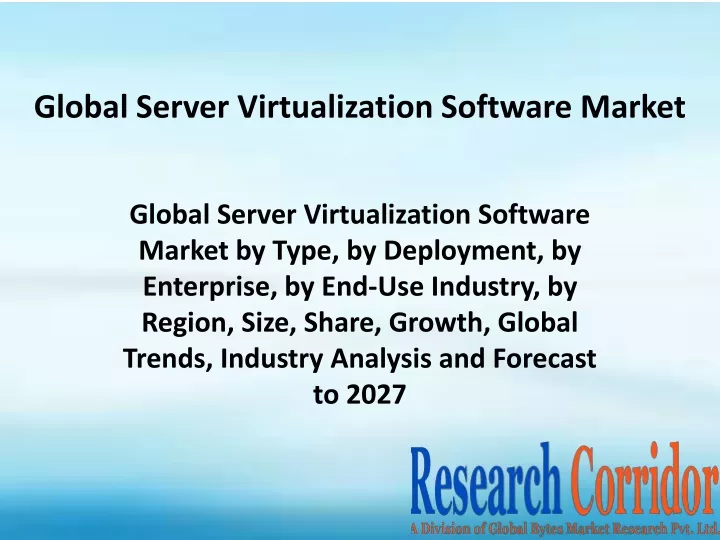 global server virtualization software market