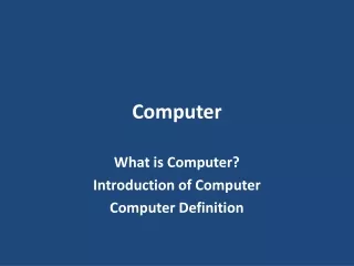 What is Computer | Computer Full Form | Computer Definition