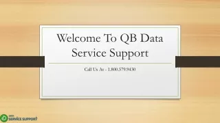welcome to qb data service support