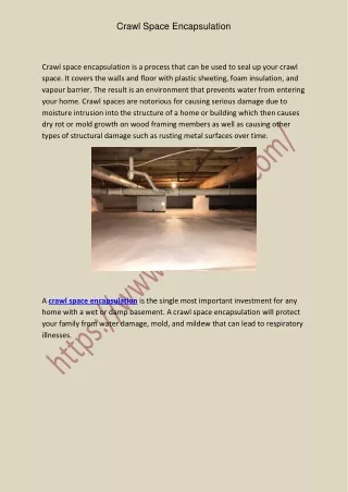 crawl space encapsulation