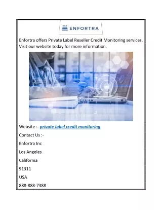 enfortra offers private label reseller credit