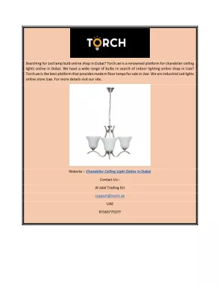 Chandelier Ceiling Light Online in Dubai  Torch.ae