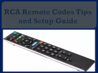 rca remote codes tips and setup guide