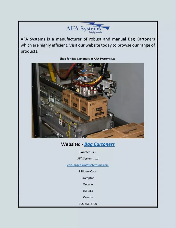 afa systems is a manufacturer of robust
