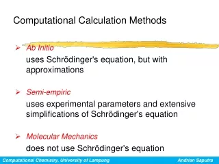 Electronic Structure Methods-Part 1