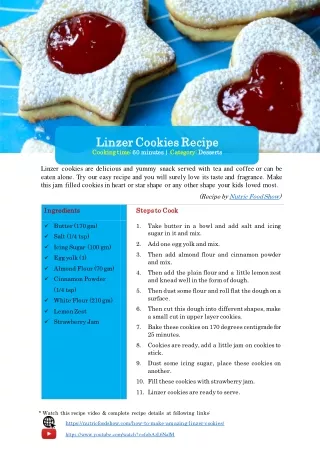 Linzer Cookies Recipe